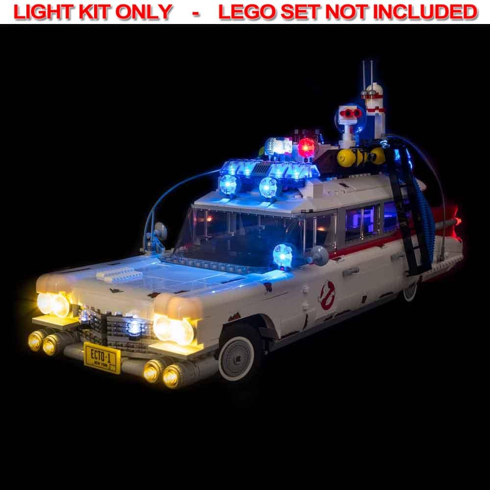 Light My Bricks - LIGHT KIT for LEGO Ghostbusters Ecto-1 10274 Light & Sound & Remote Control Kit