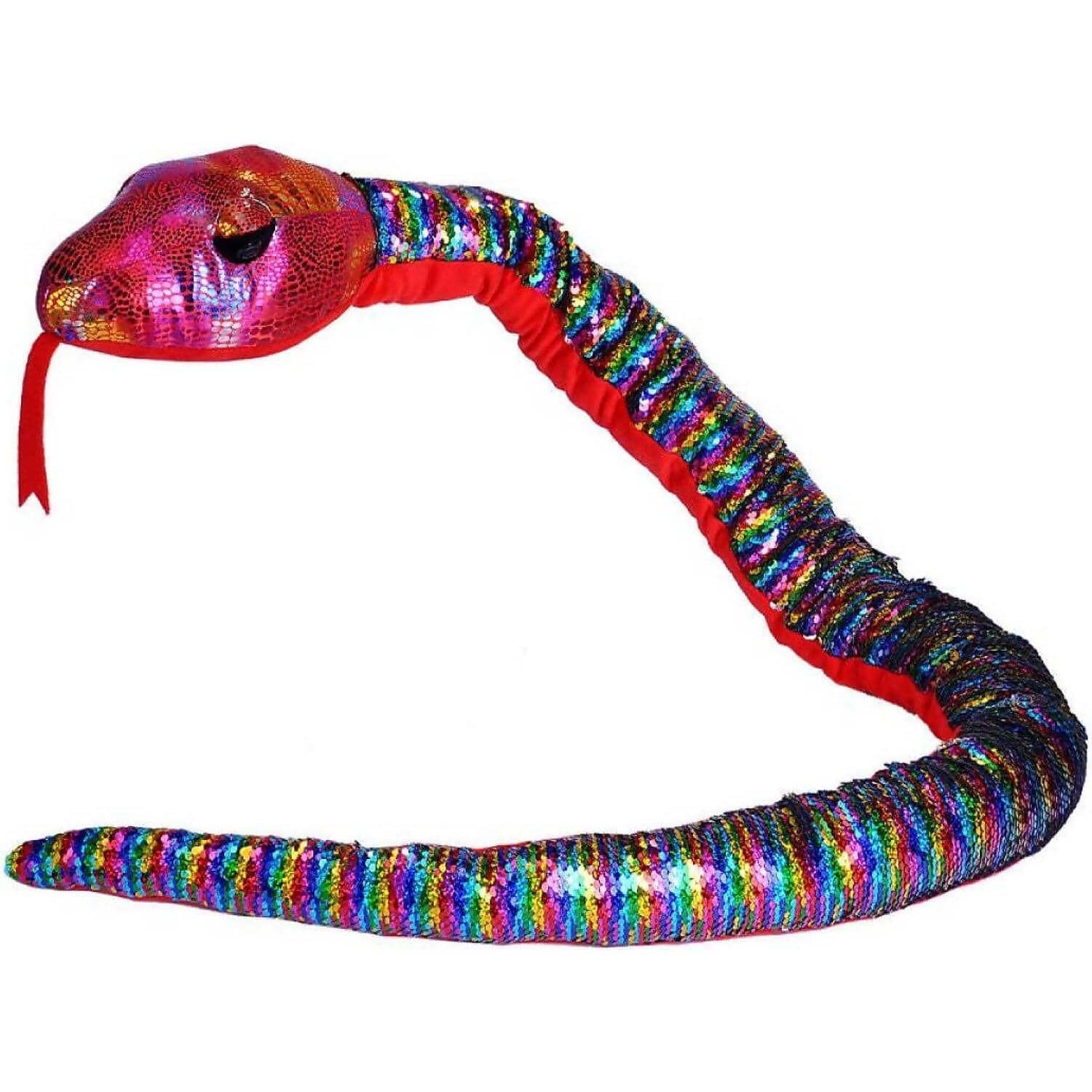 Wild Republic - Plush Snakesss Sequin Rainbow Snake 54-inch