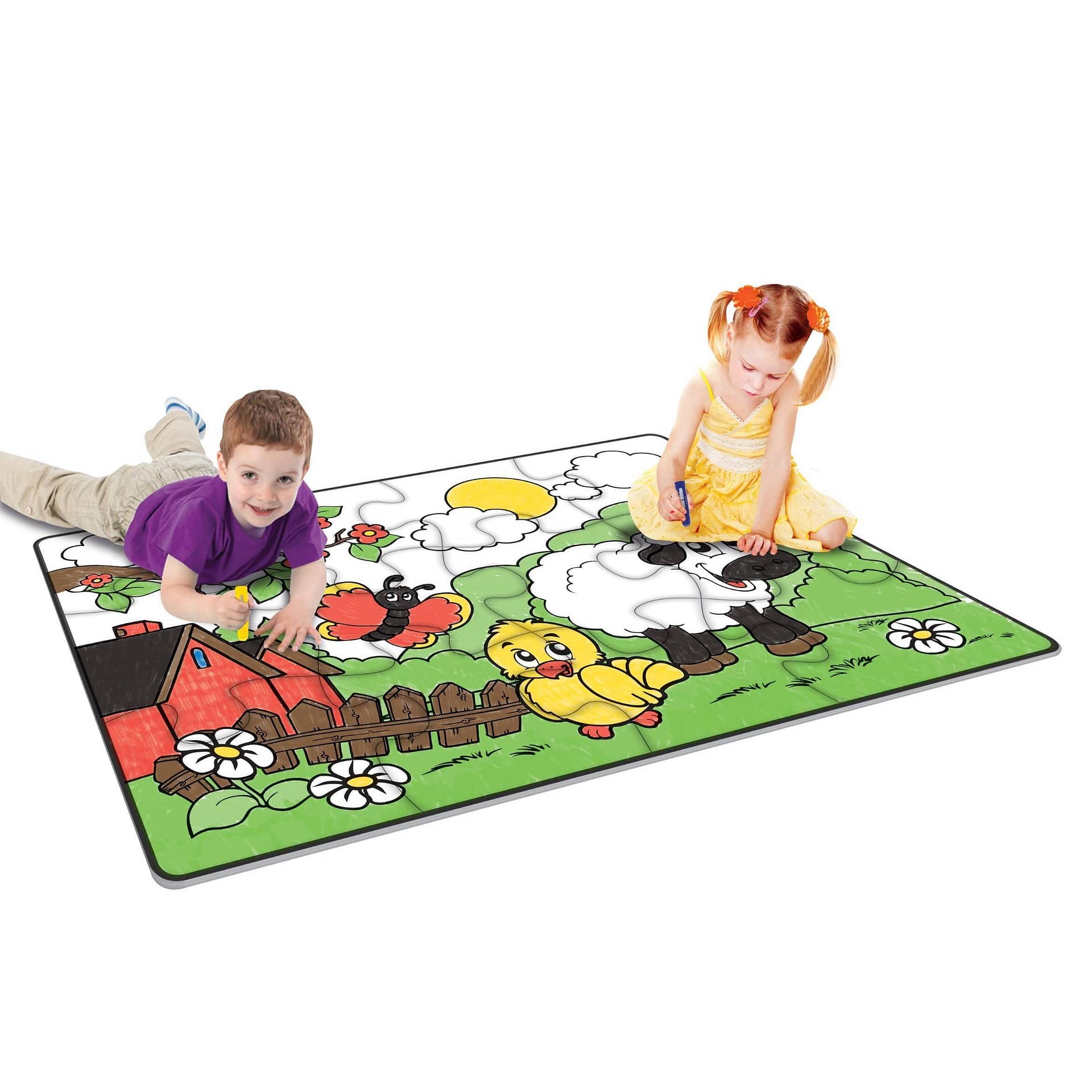 Little Brian - Paint-a-puzzle - Fun At The Farm Giant 12 Piece Set