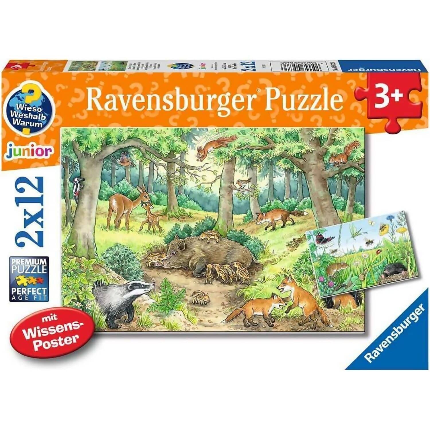Ravensburger - Animals In The Forest And On The Meadow Jigsaw Puzzle 2 ...