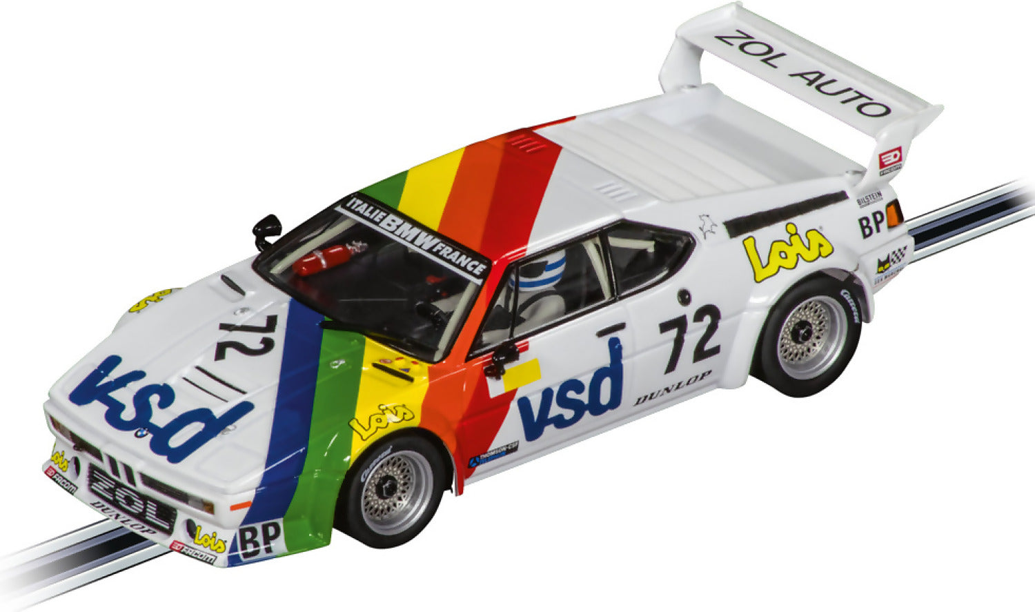 Carrera - Evolution 1:32 - Bmw M1 'bmw Zol auto No.72 24h 1981 Slot Car Also Suits Scalextric