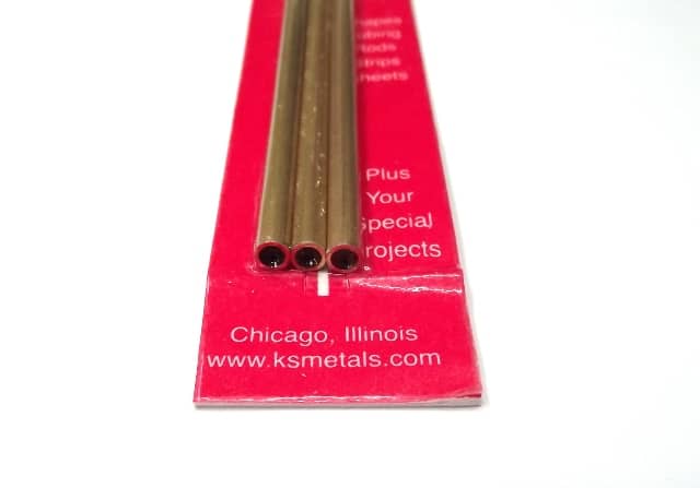 K&S METAL #9822 BRASS ROUND TUBE 4X300MM 3PCS