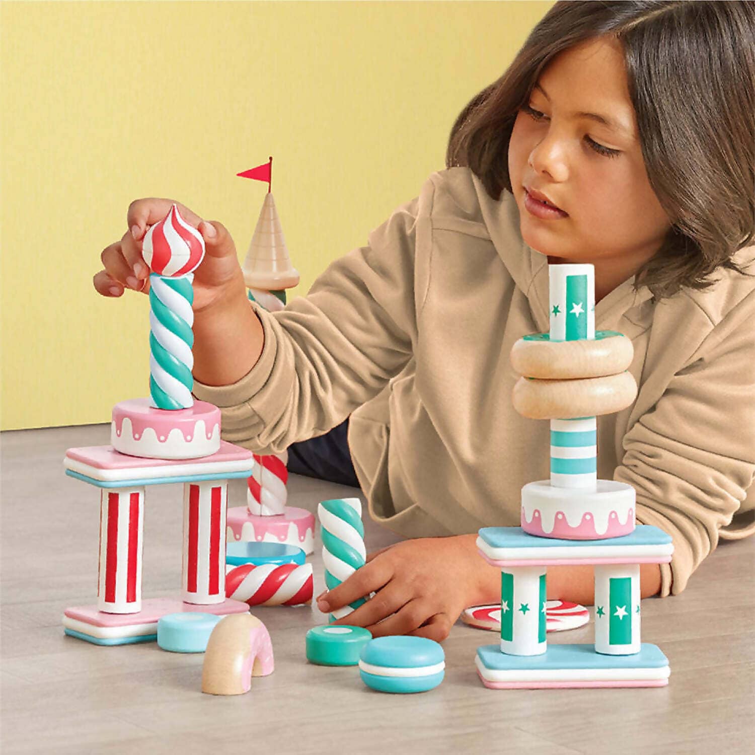F.A.O Schwarz - Wood Castle Blocks Treats 45pc