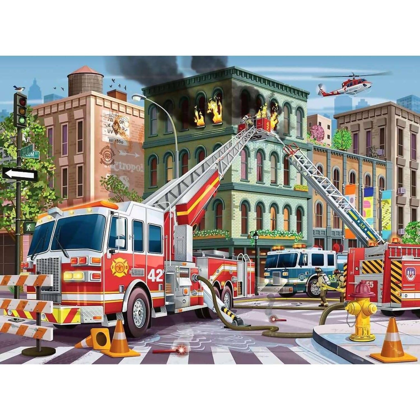 Ravensburger - Fire Truck Rescue Jigsaw Puzzle 100 Pieces