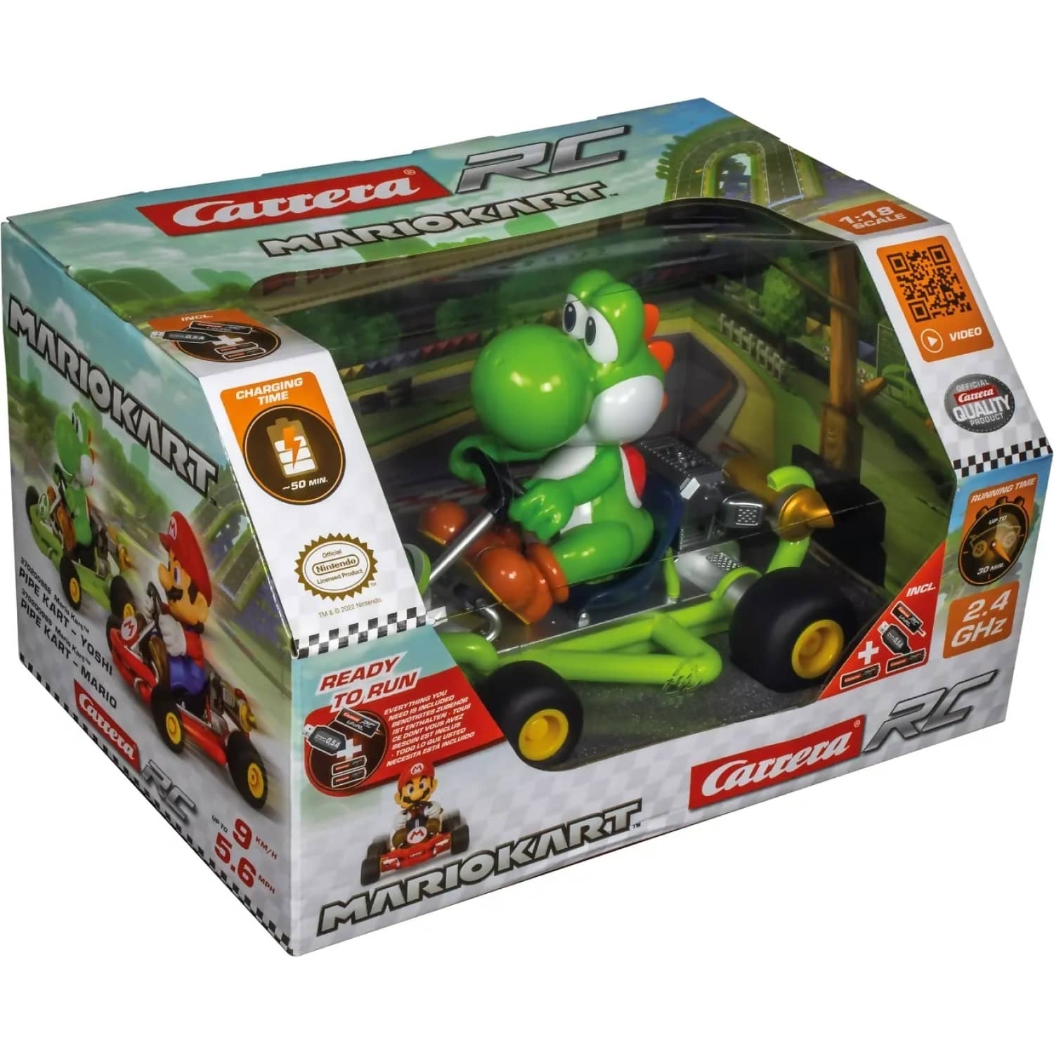 Carrera - RC 2.4GHz Mario Kart Pipe Kart Yoshi
