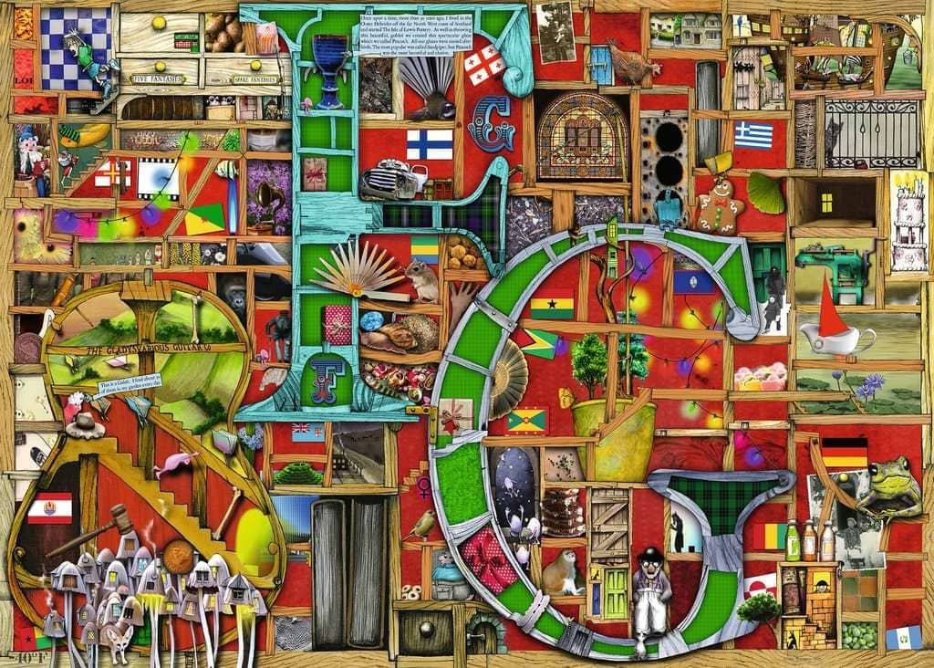 Ravensburger - Awesome Alphabet F & G Jigsaw Puzzle 1000 Pieces