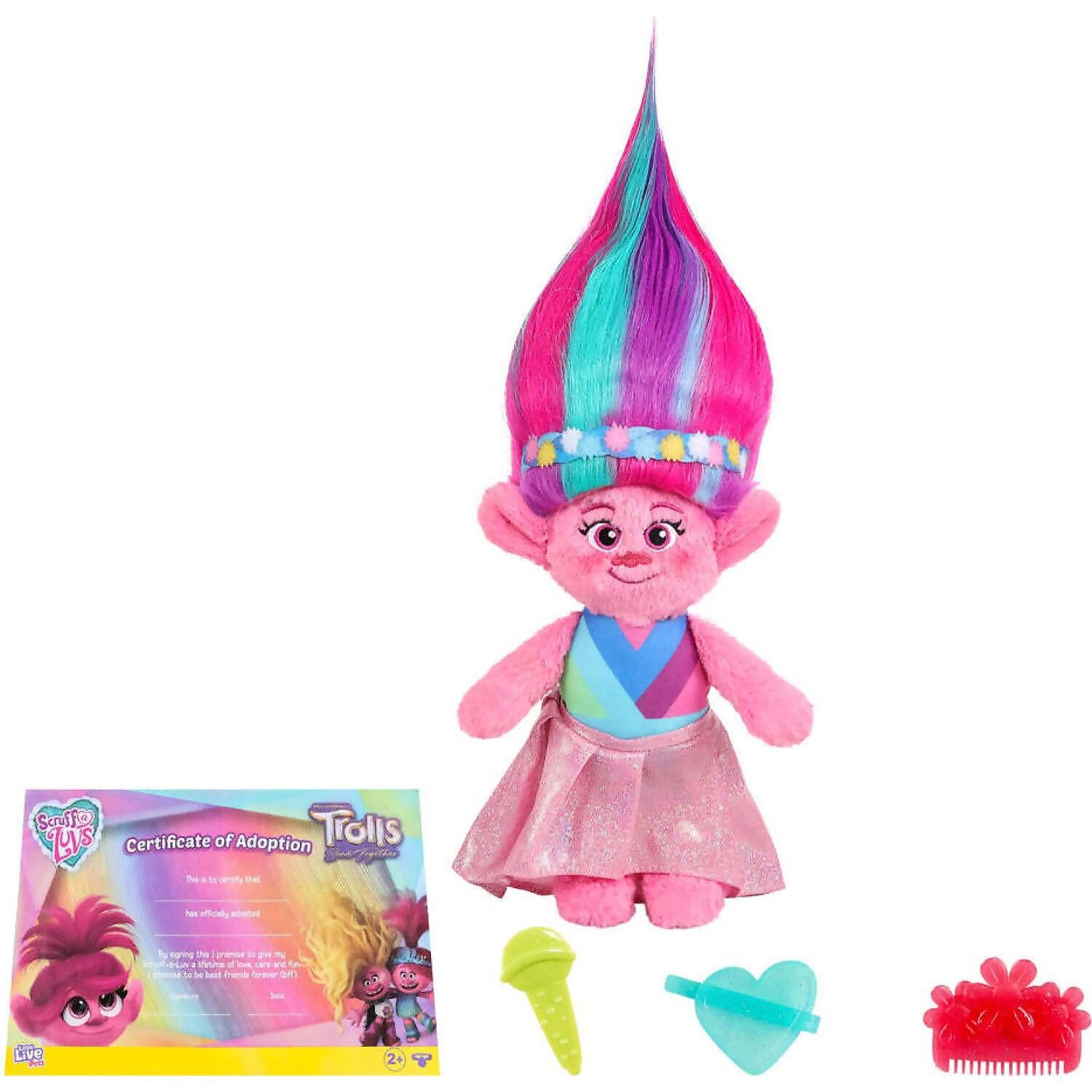 Little Live Pets - Scruff a Luvs Trolls Band Together Reveal. Wash Reveal And Style A Cute Plush Trolls Doll