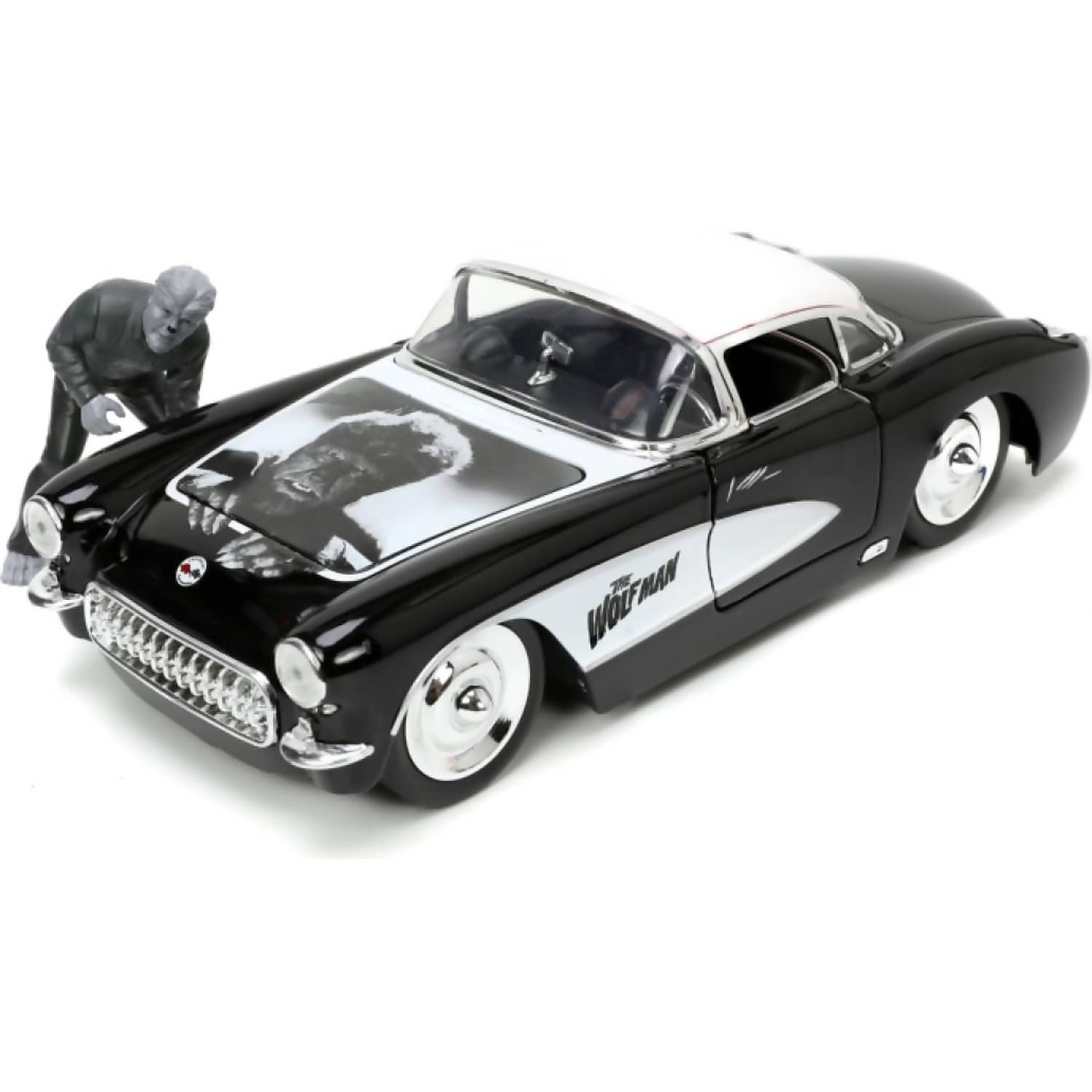 Jada Toys - Universal Monsters 1959 Chevrolet Corvette with Wolfman 1:24 Scale Diecast Vehicle & Figure Set