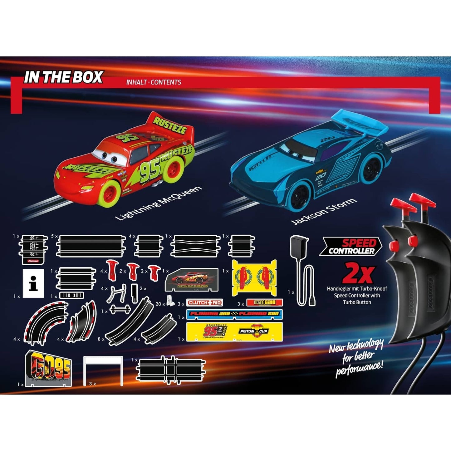Carrera - GO 1:43 - Disney·Pixar Cars Glow Racers - Model No.20062559 - Slot Car Set