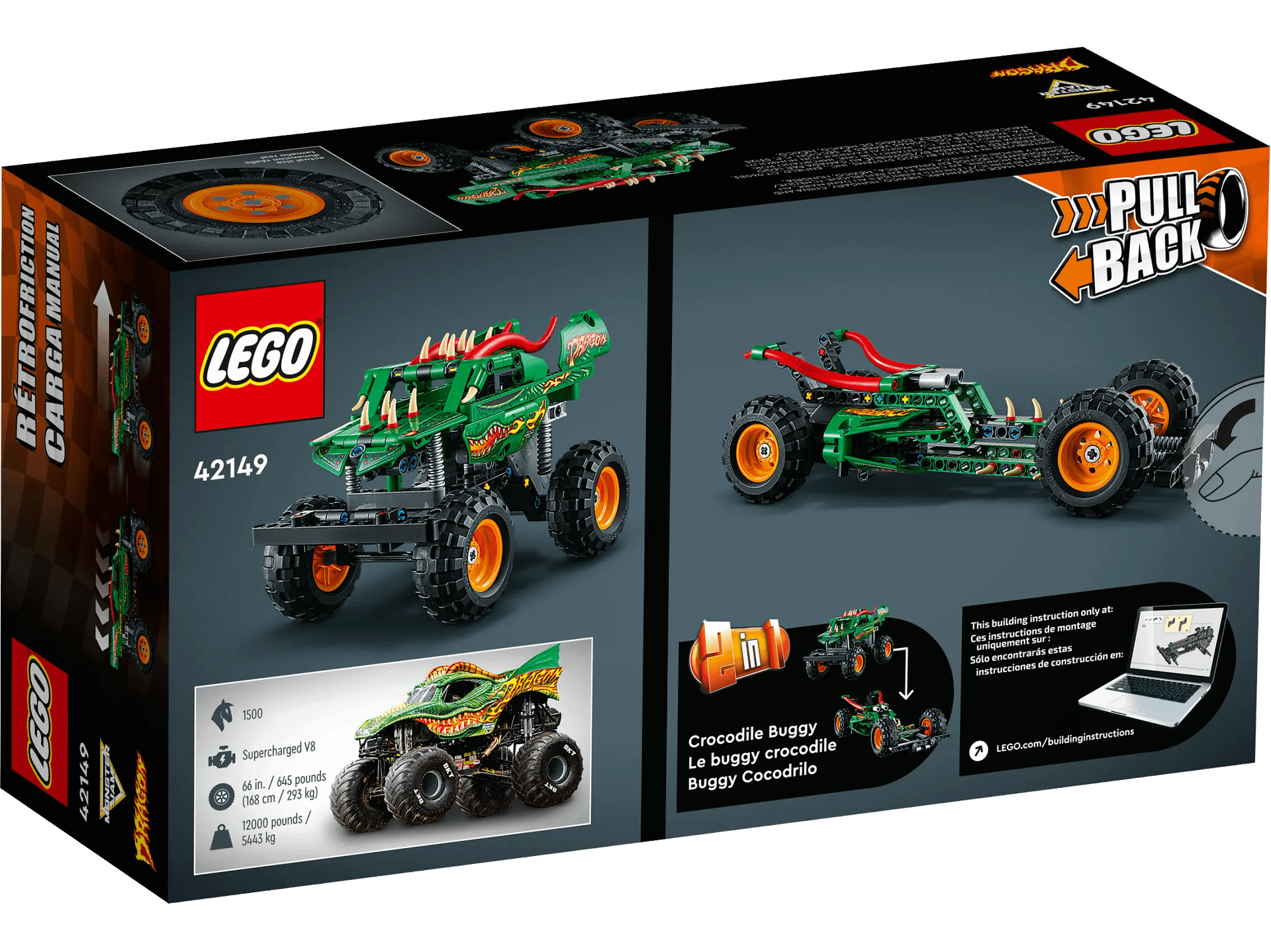 LEGO 42149 Monster Jam Dragon - Technic