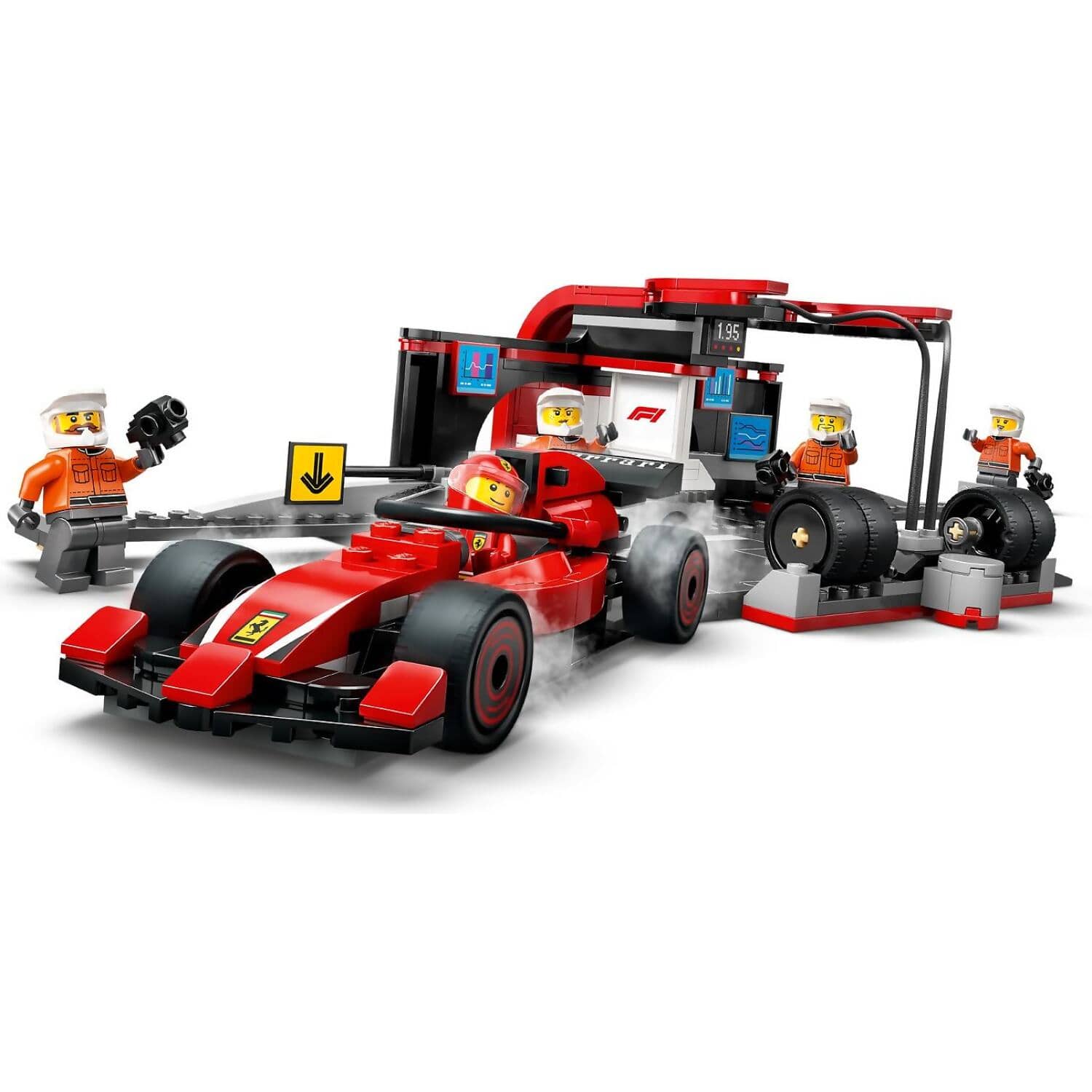 LEGO 60443 F1 Pit Stop & Pit Crew with Ferrari Car - City