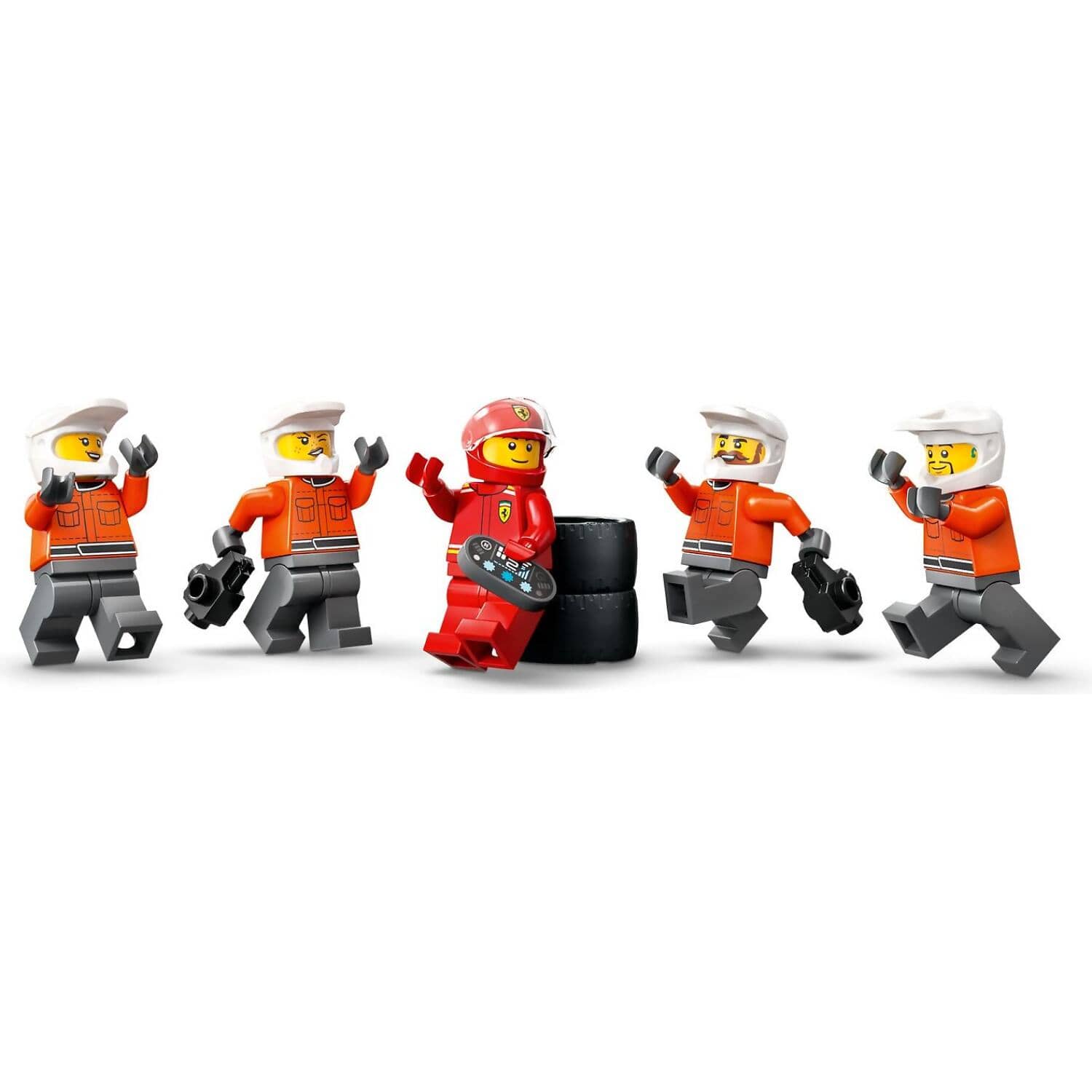 LEGO 60443 F1 Pit Stop & Pit Crew with Ferrari Car - City