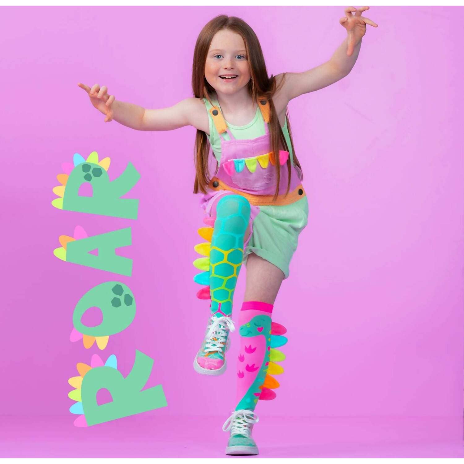 Madmia - Roar Dinosaur Socks Kids & Adults Age 6y+