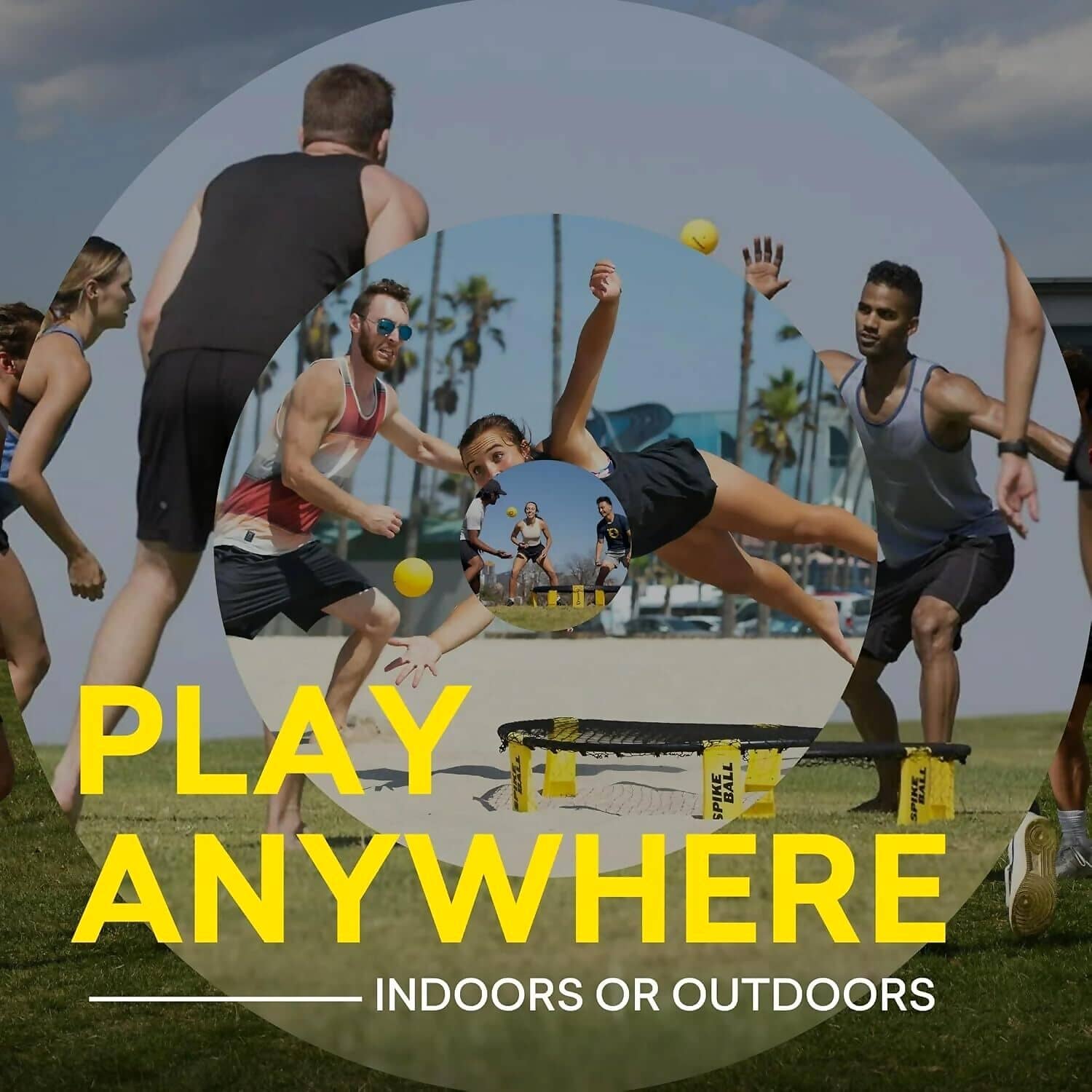 Spikeball - Spikeball PRO Kit - Beach Game Backyard Game Indoor & Outdoor Sport
