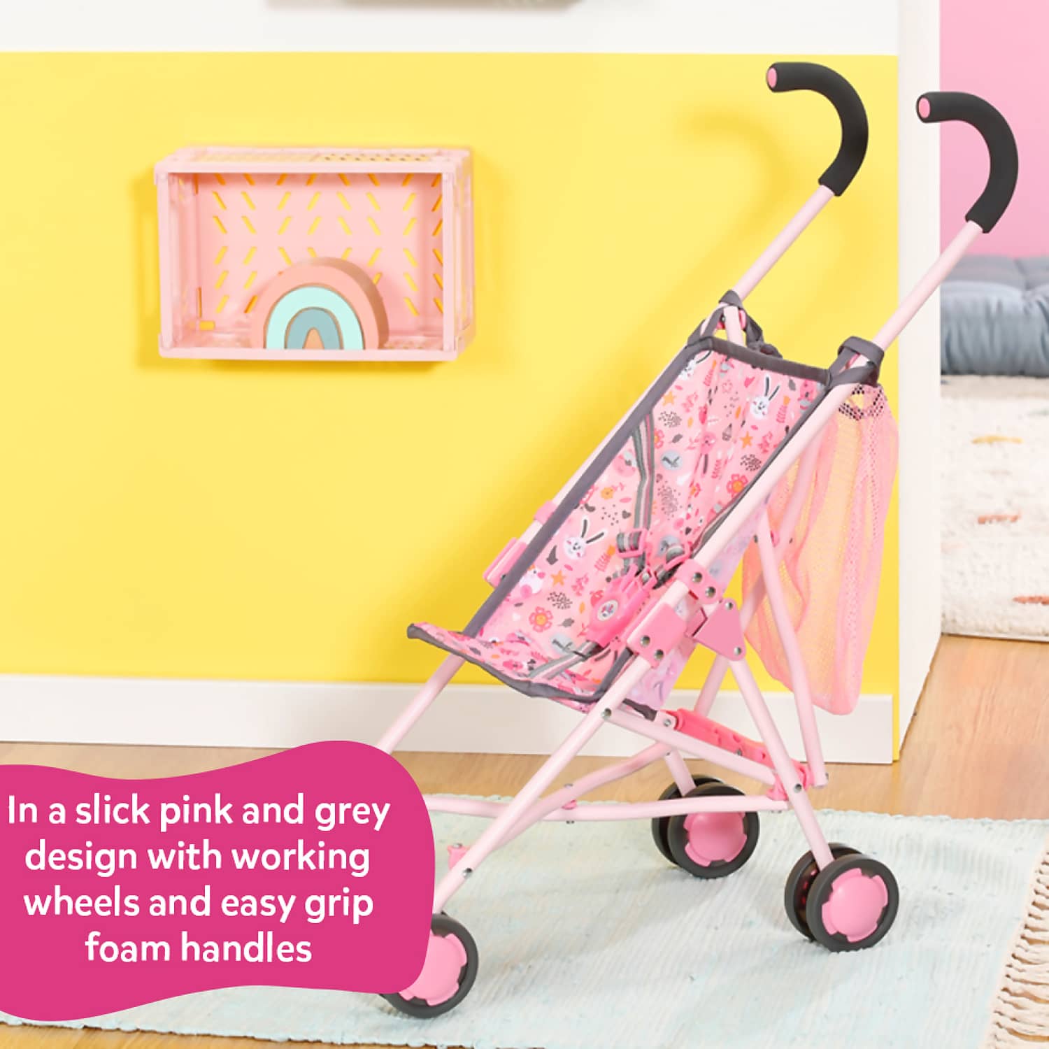 BABY born - Baby Doll Stroller With Bag (doll Not Included)