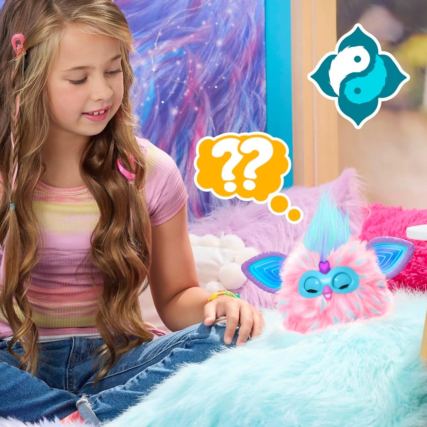 Furby - Cotton Candy Pink & Blue Interactive Plush - Hasbro