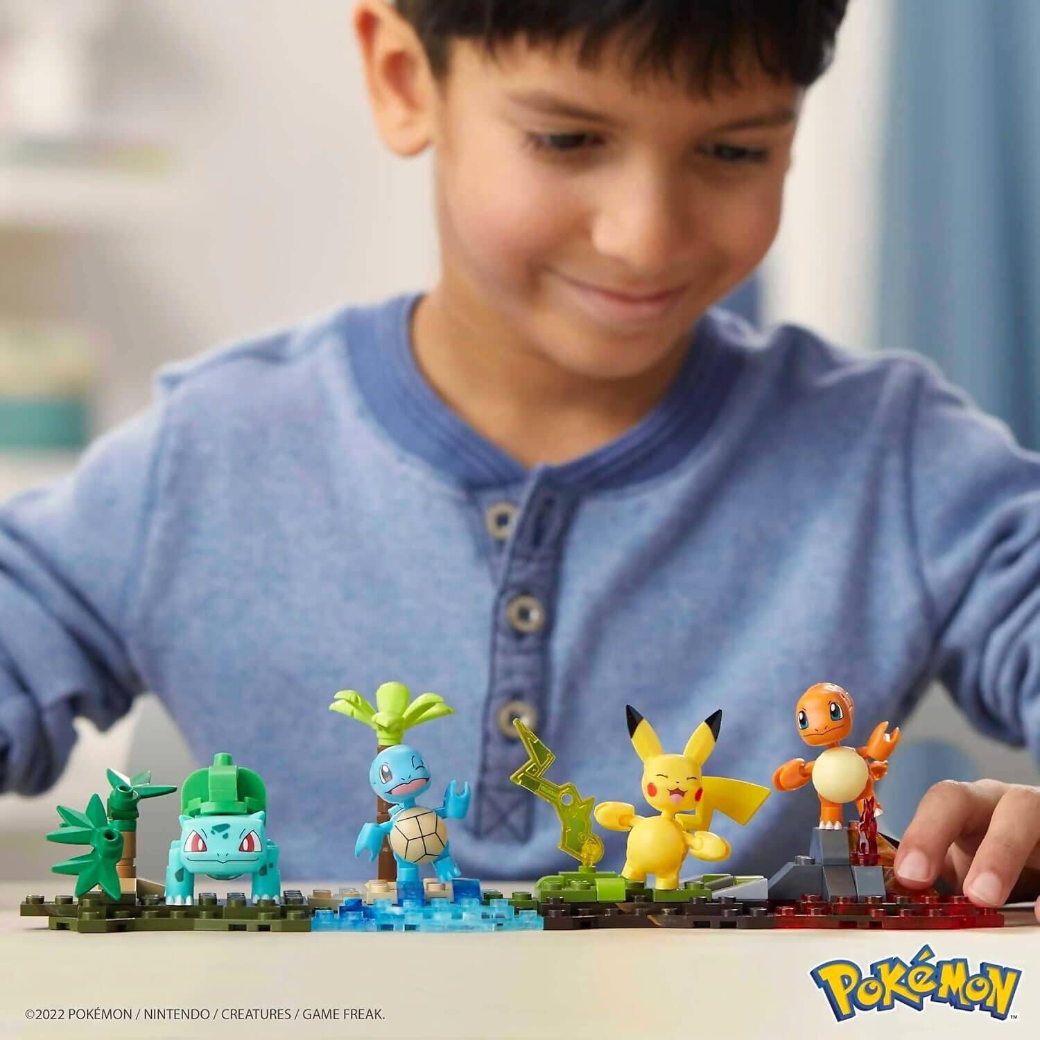 MEGA - Pokemon Building Toy Kit Kanto Region Team With 4 Figures 130 Pieces