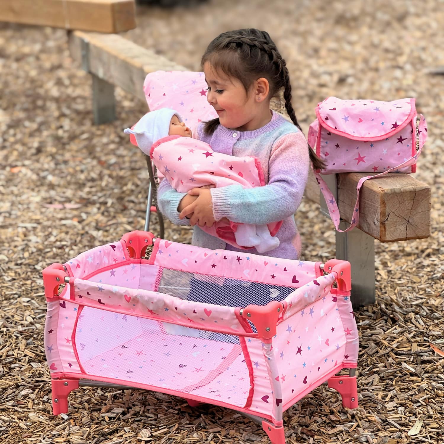 Playworld - Doll Starter Set with Stars and Love Hearts - Role-Play