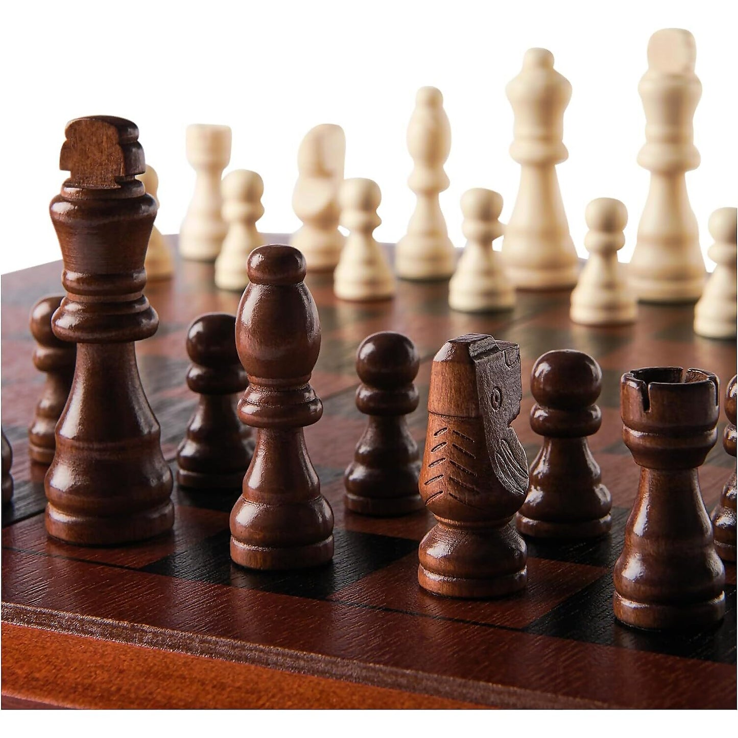 Cardinal Classics - Wood Chess Checkers & Backgammon Set