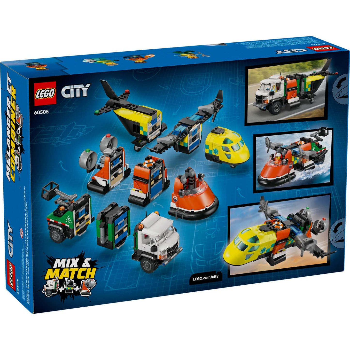 LEGO 60505 Airplane Service Truck & Hovercraft Remix - City