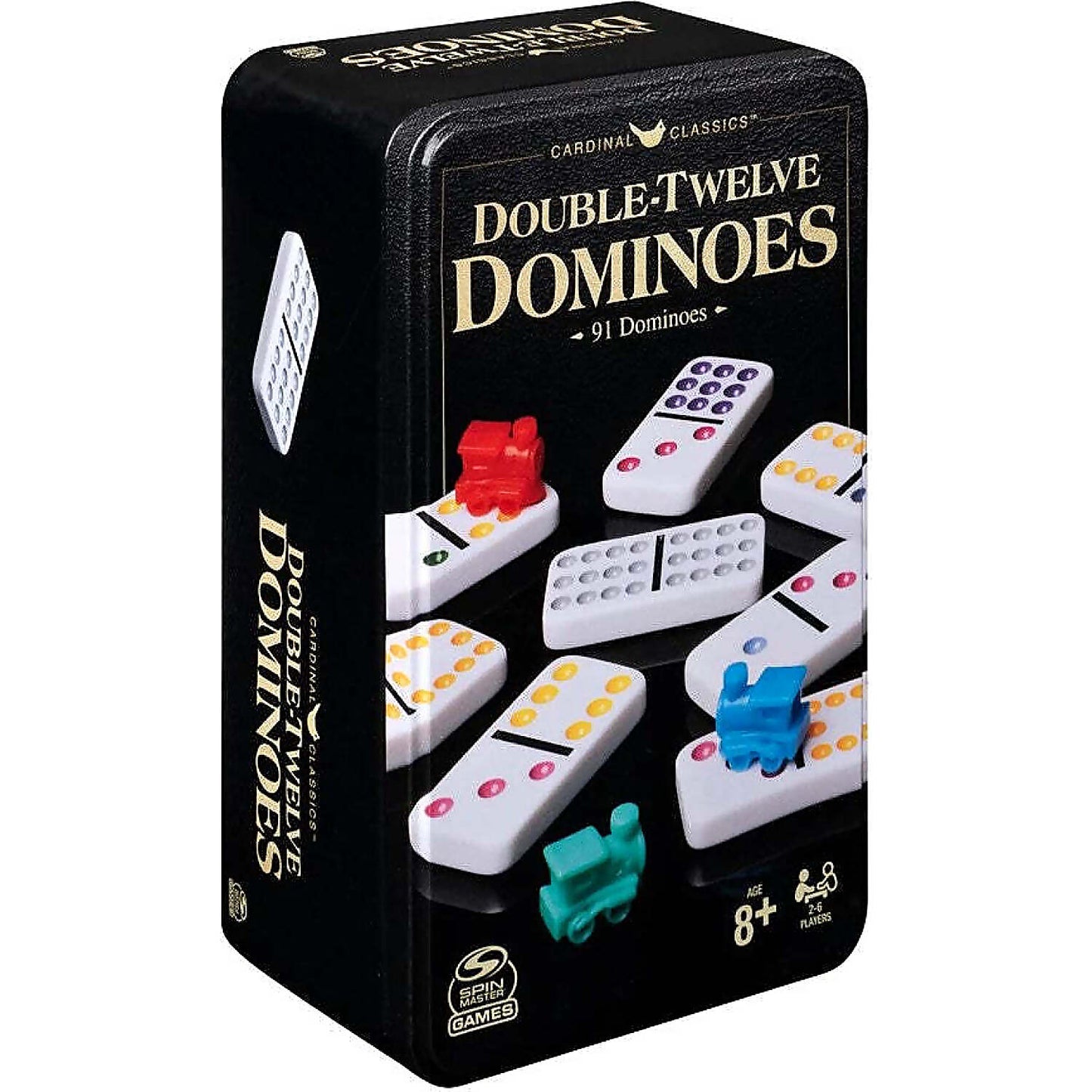 Cardinal Classics - Double-Twelve Coloured Dominoes Tin