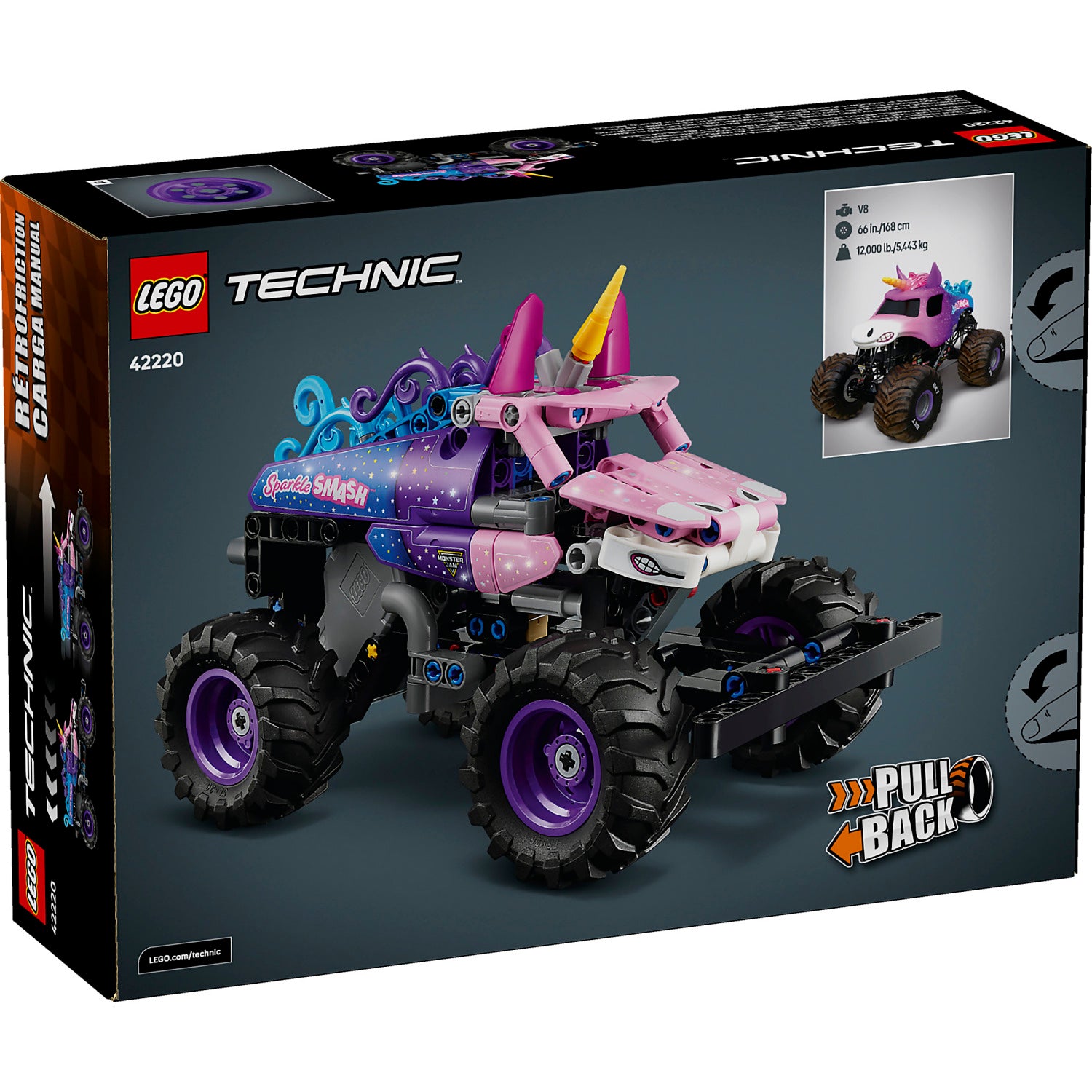 LEGO 42220 Monster Jam Sparkle Smash Pull-Back - Technic