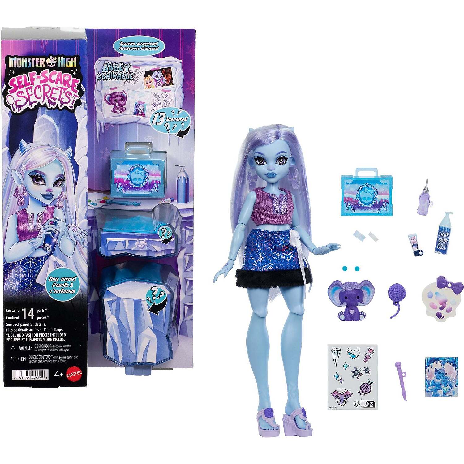 Monster High - Self-Scare Secrets Abbey Bominable Fashion Doll with 13 Surprises - Mattel