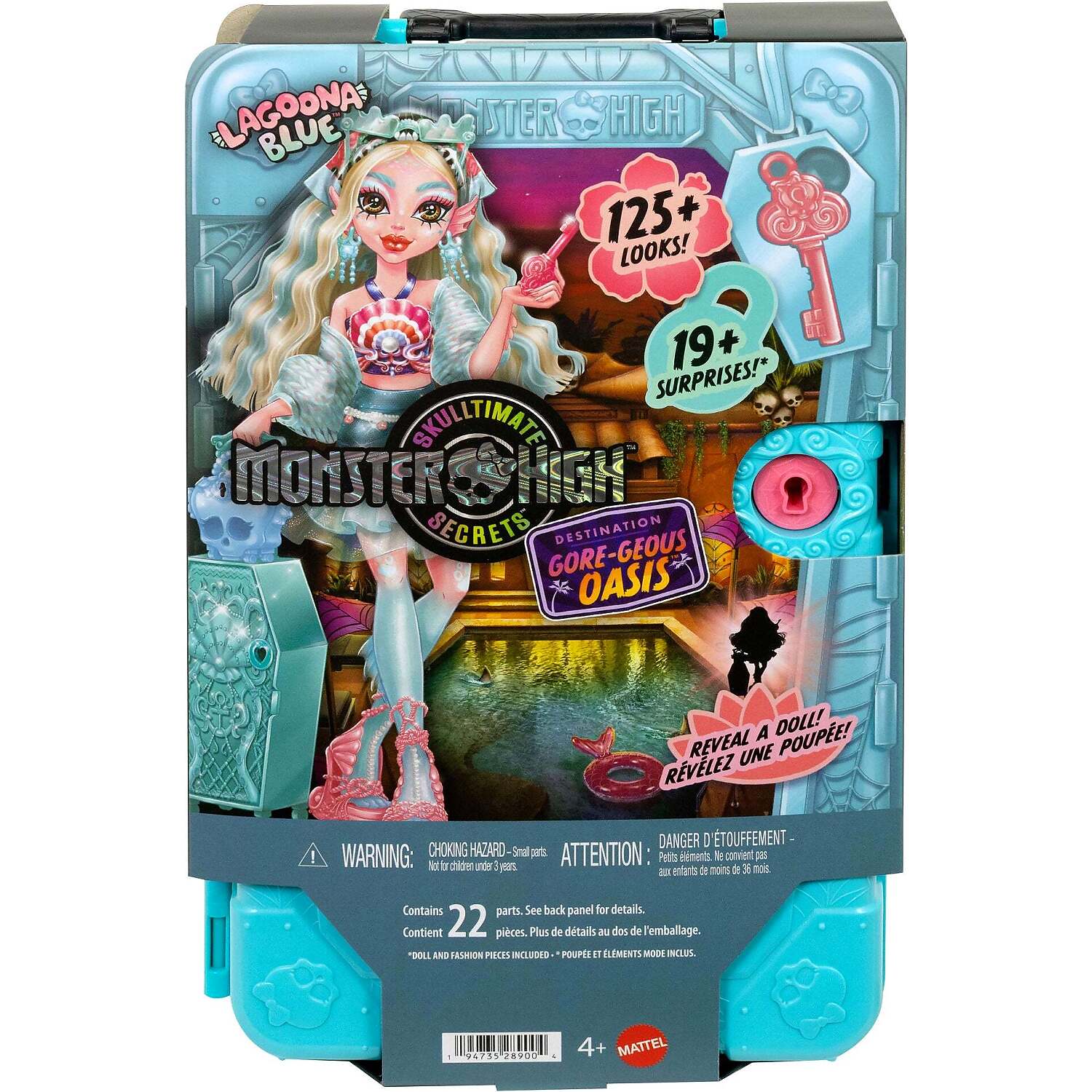 Monster High - Skulltimate Secrets Gore-Geous Oasis Playset Lagoona Blue Doll and Accessories - Mattel