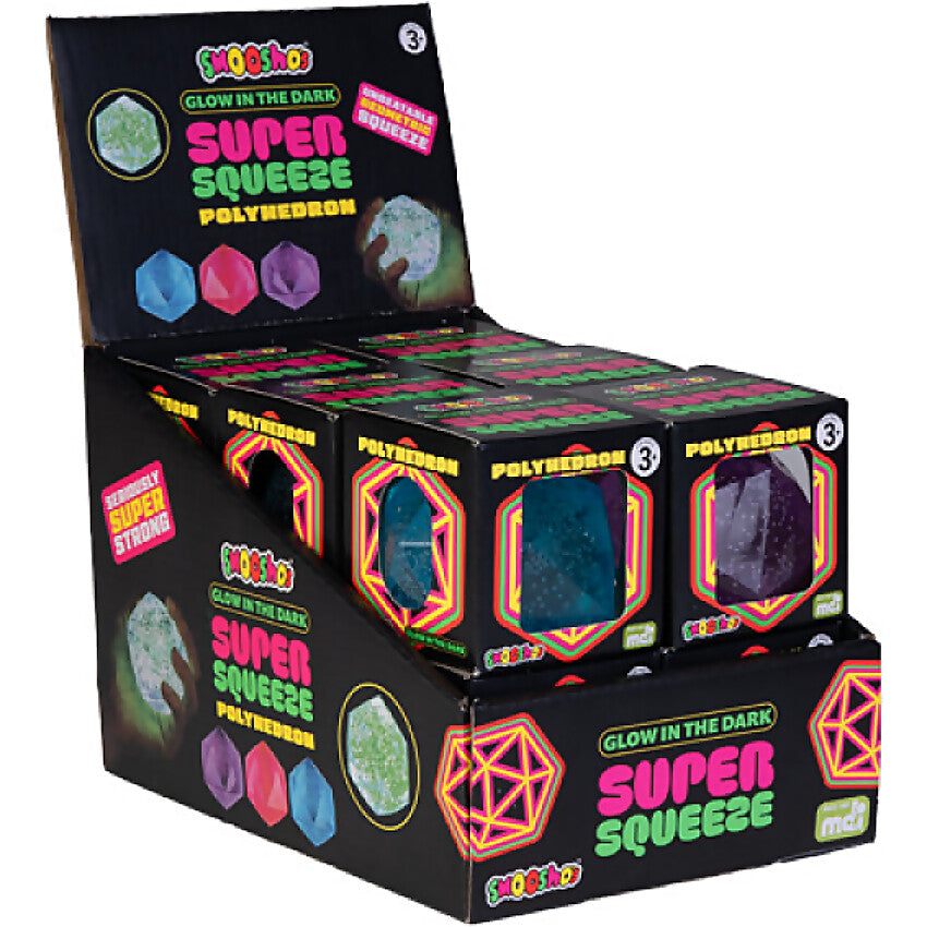 Smoosho's - Glow In The Dark Super Squeeze Polyhedron (1x Assorted Colour Chosen at Random)