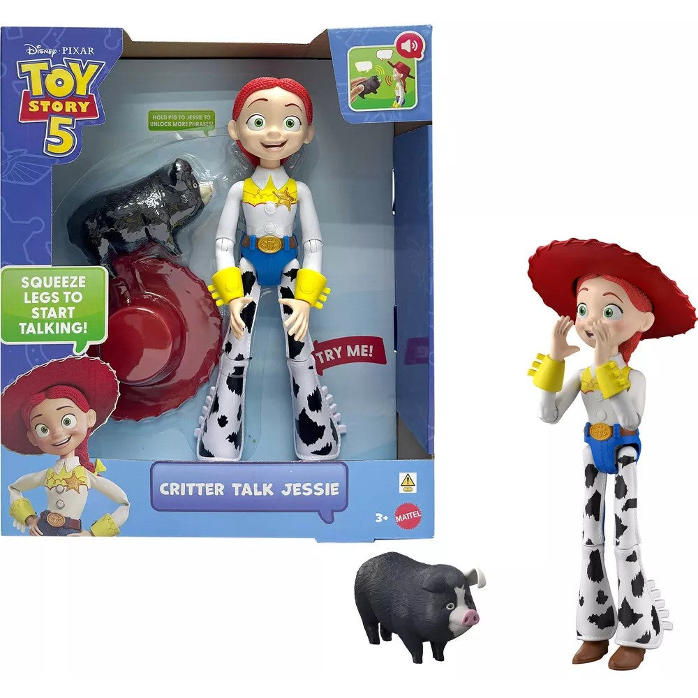 Disney - Pixar - Toy Story 5 Critter Talk Jessie 12 Inch Action Figure Toy & JD Pig - Mattel
