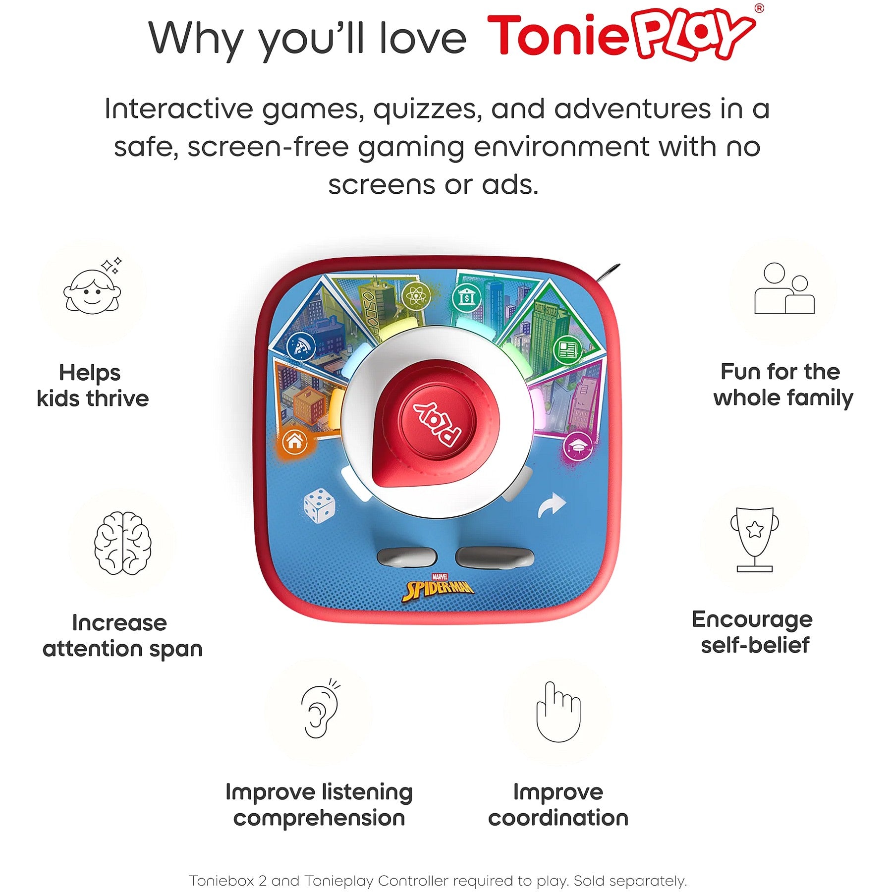 Tonies - Tonieplay Marvel Spider-Man: Neighbourhood Heroes (Toniebox not Included)