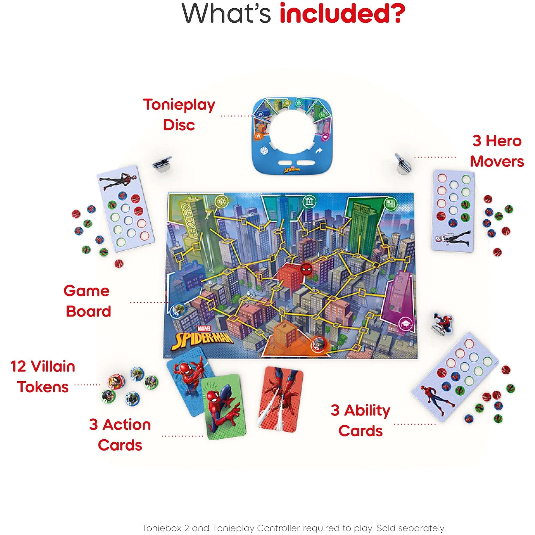 Tonies - Tonieplay Marvel Spider-Man: Neighbourhood Heroes (Toniebox not Included)