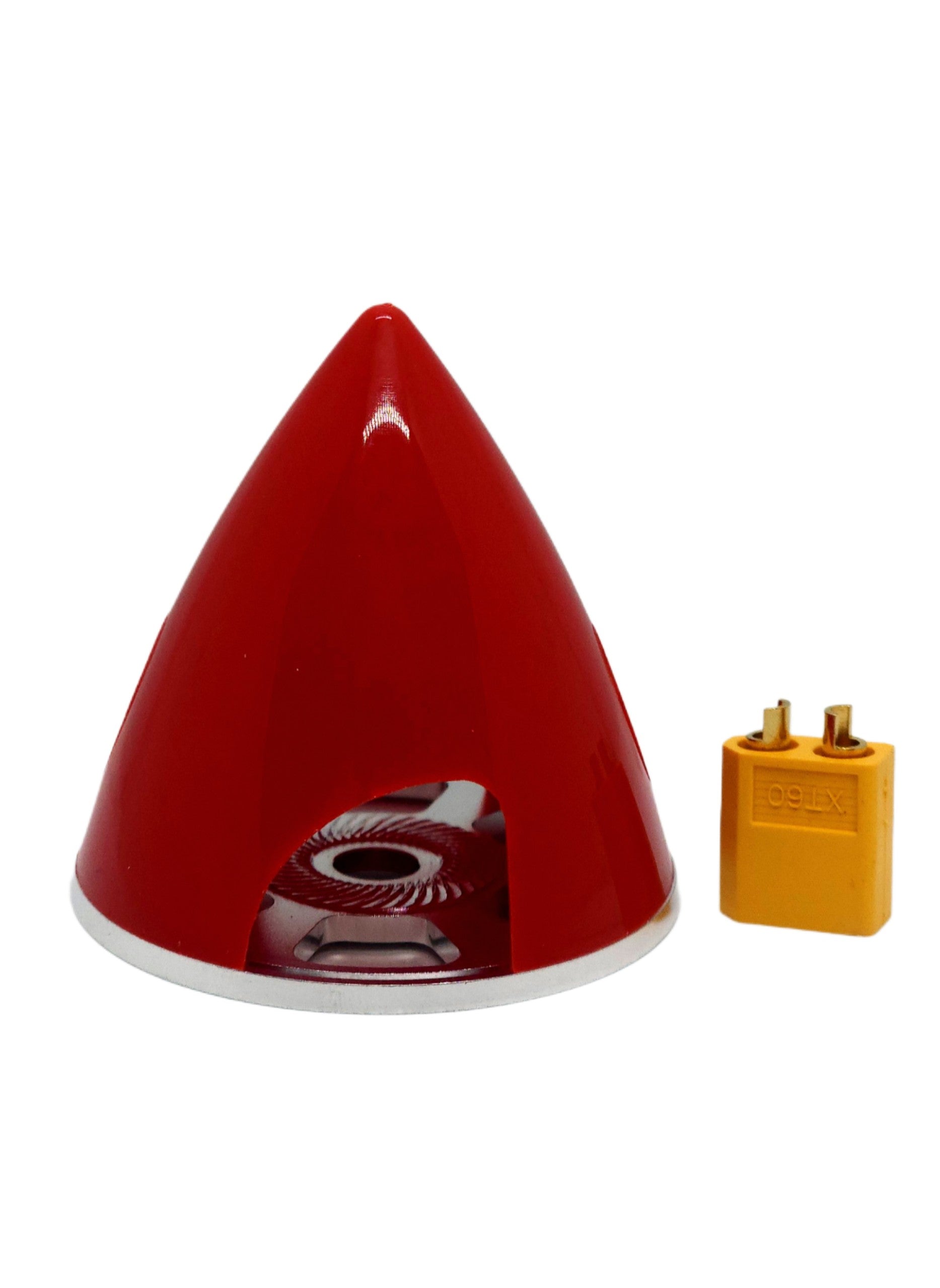 GEMFAN SPINNER 57MM RED ALUMINIUM BACKPLATE