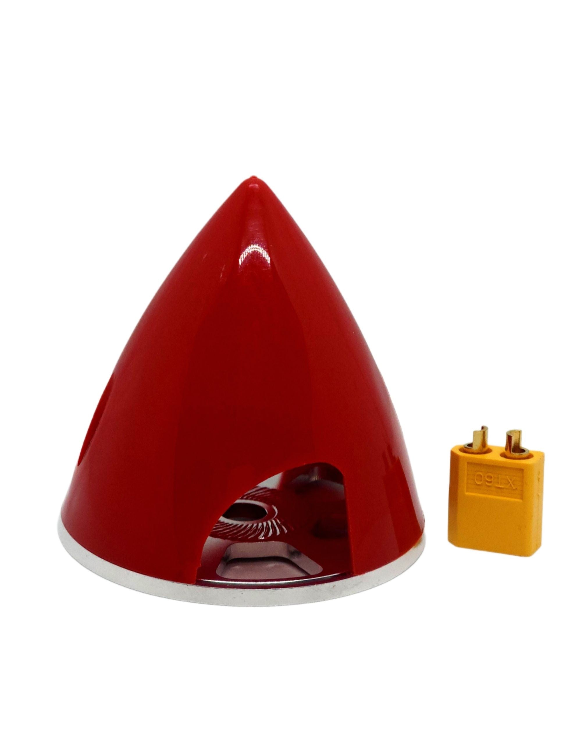 GEMFAN SPINNER 63MM RED ALUMINIUM BACKPLATE