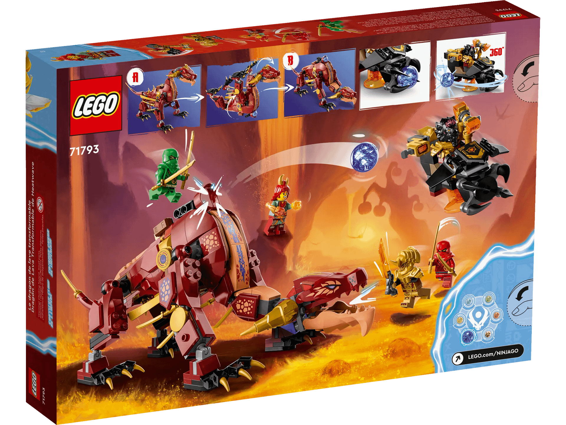 LEGO 71793 Heatwave Transforming Lava Dragon - Ninjago
