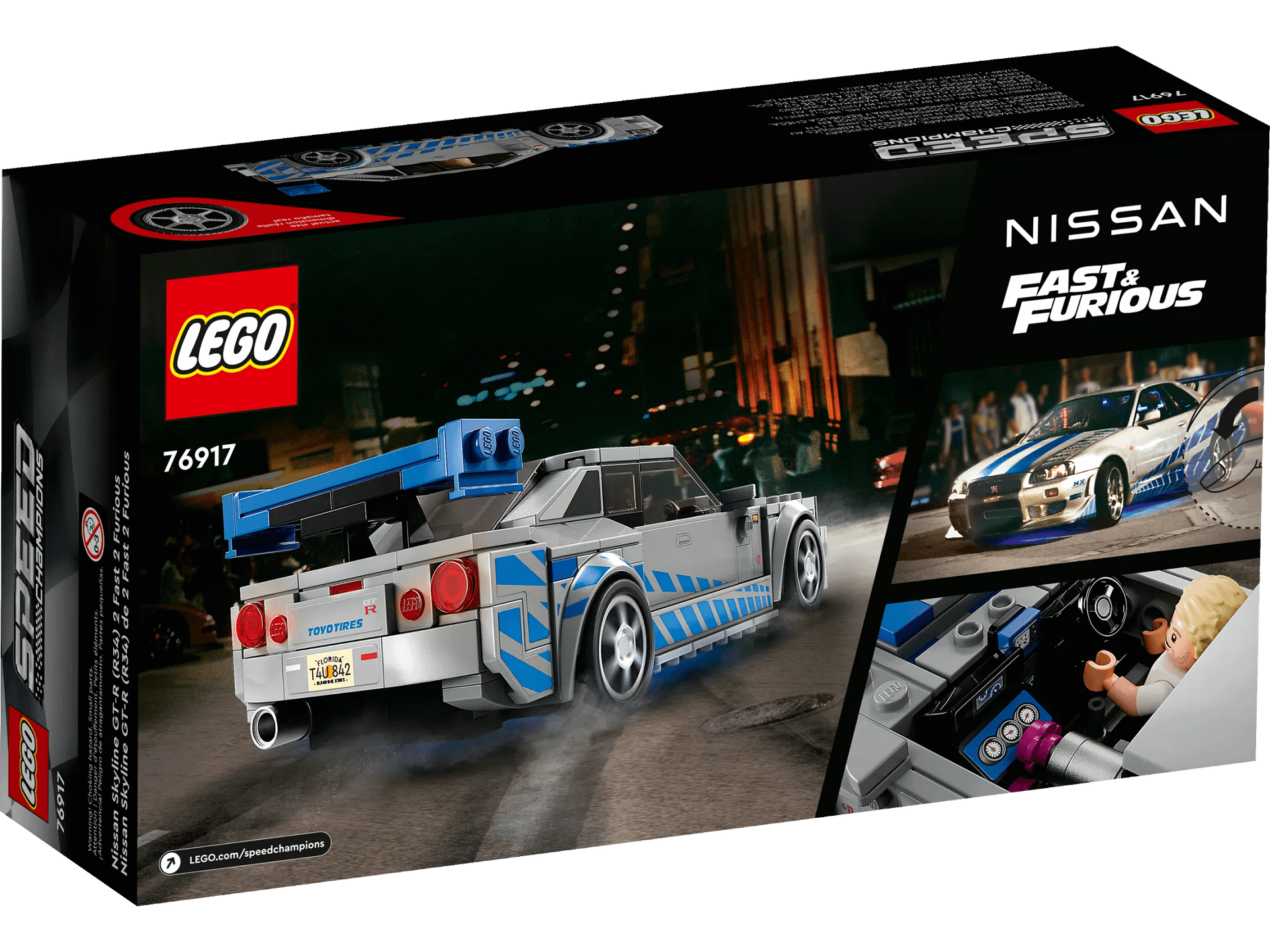 LEGO 76917 2 Fast 2 Furious Nissan Skyline GT-R (R34) - Speed Champions