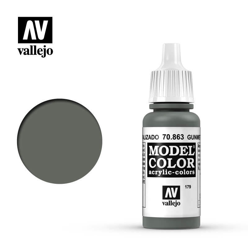 VALLEJO MODEL COLOR METALLIC GUNMETAL AV70863