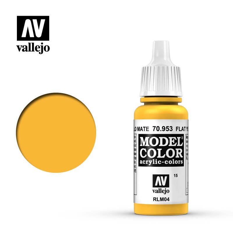 VALLEJO MODEL COLOR FLAT YELLOW 17ML AV70953