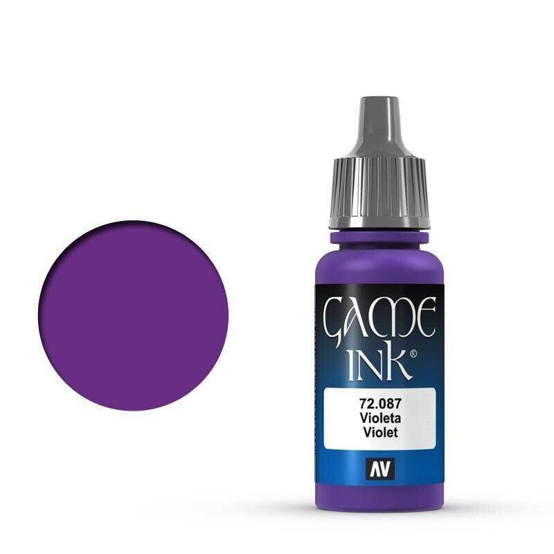 VALLEJO GAME 72087 COLOR INK VIOLET 17ML ACRYLIC PAINT