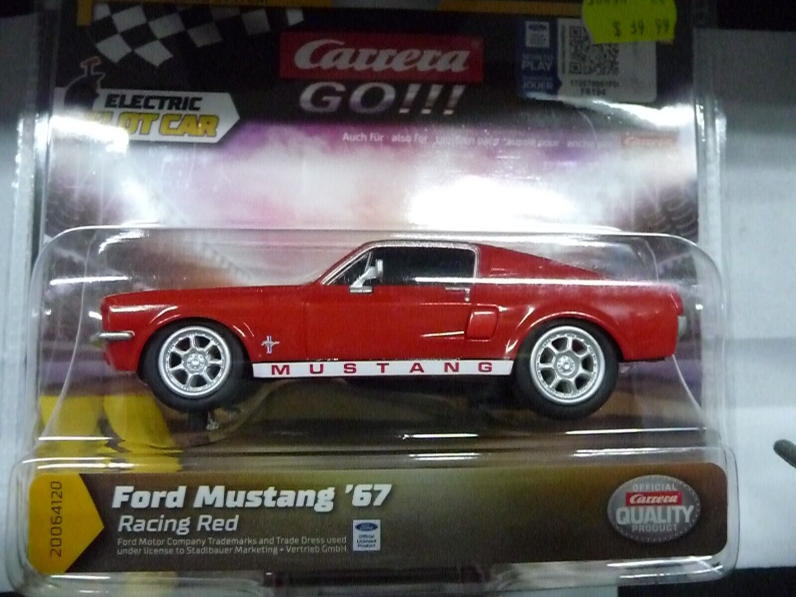 CARRERA - GO FORD MUSTANG 67 RACING RED SCALE 1:43