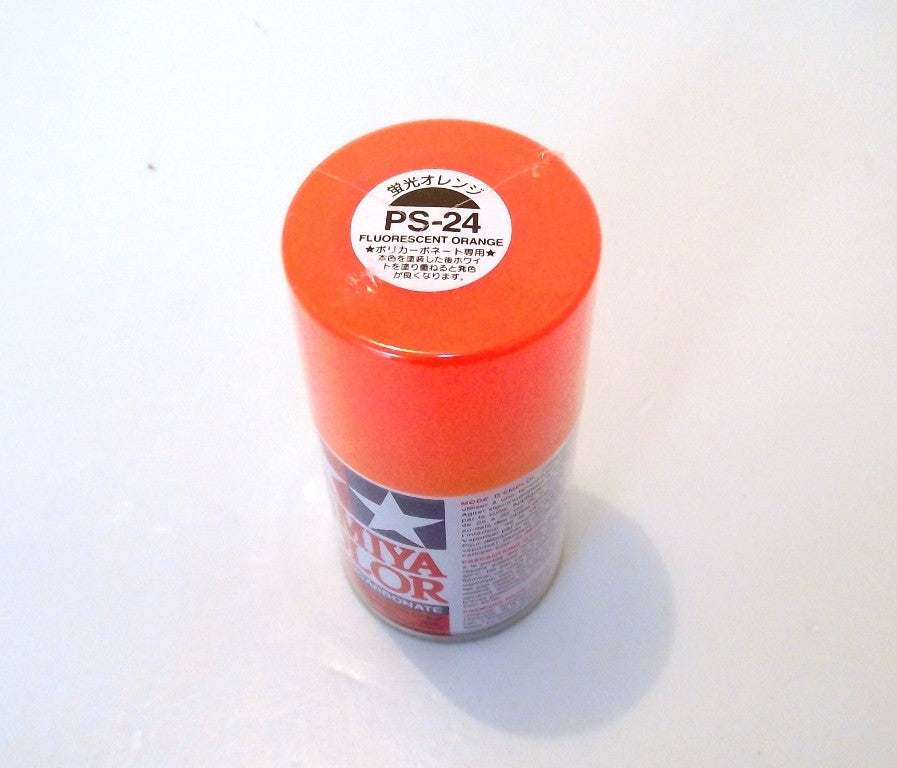 PS-24 TAMIYA POLYCARBONATE SPRAY PAINT FLUORO ORANGE