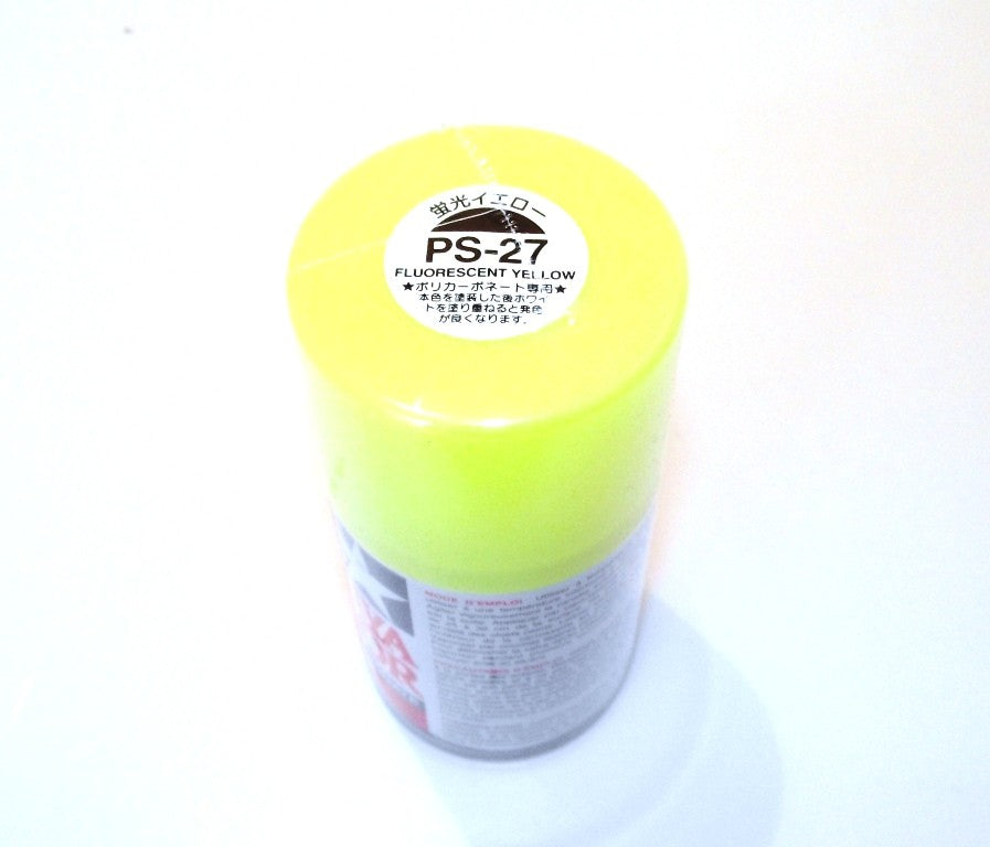 PS-27 TAMIYA POLYCARBONATE SPRAY PAINT FLURO YELLOW