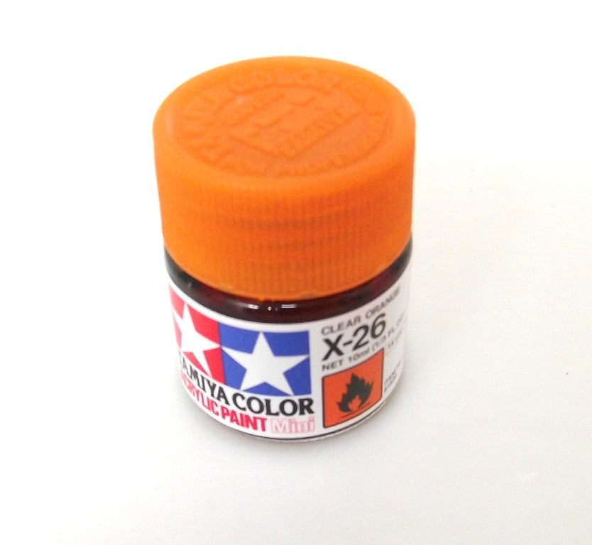 X-26 TAMIYA ACRYLIC PAINT CLEAR ORANGE (GLOSS)