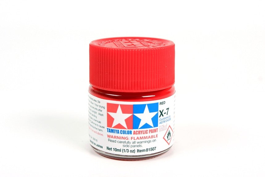 X-7 TAMIYA ACRYLIC PAINT RED (GLOSS)
