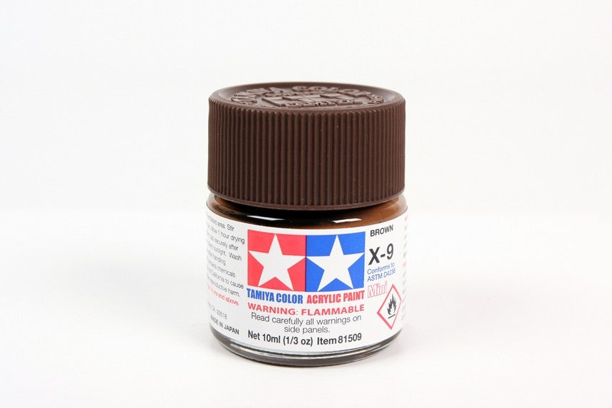 X-9 TAMIYA ACRYLIC PAINT BROWN (GLOSS)