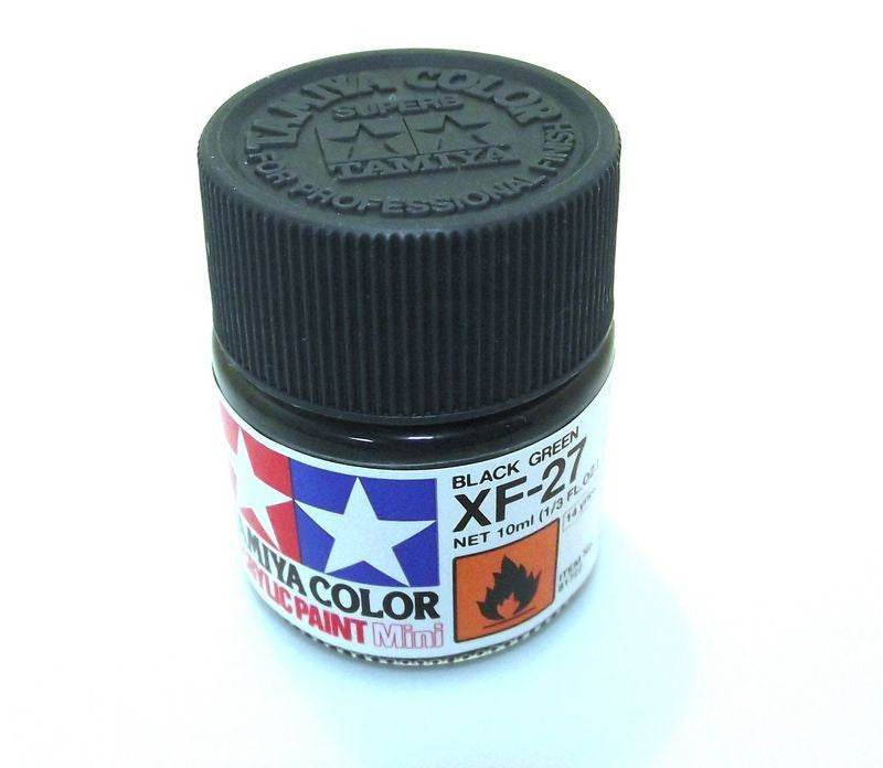 XF-27 TAMIYA ACRYLIC PAINT FLAT BLACK GREEN