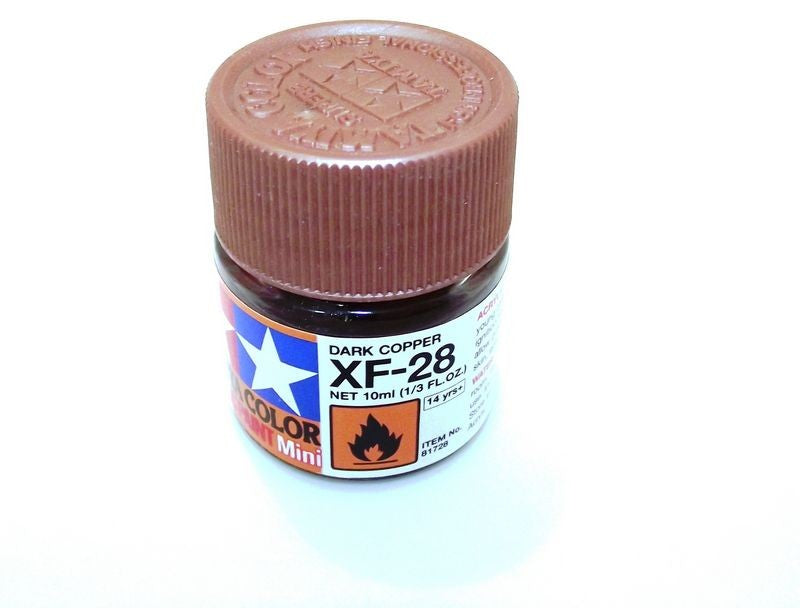 XF-28 TAMIYA ACRYLIC PAINT FLAT DARK COPPER