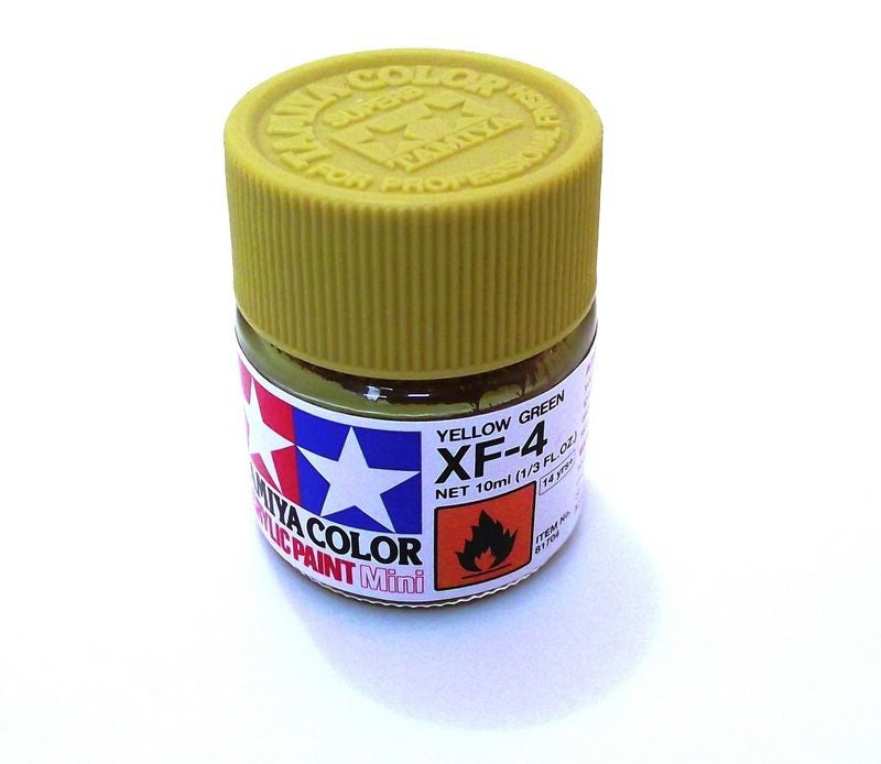 XF-4 TAMIYA ACRYLIC PAINT FLAT YELLOW GREEN