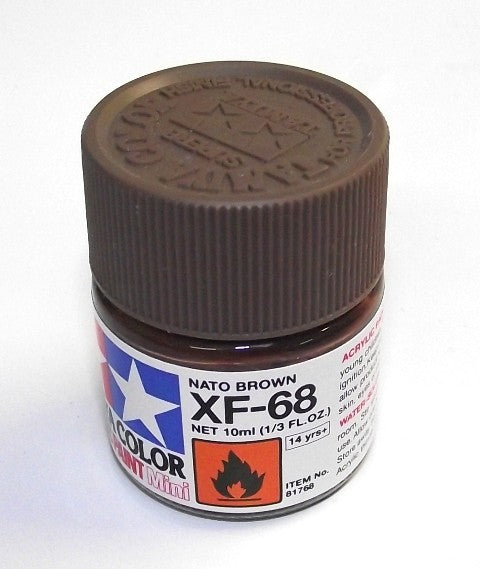XF-68 TAMIYA ACRYLIC PAINT FLAT NATO BROWN