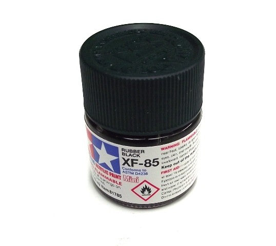XF-85 TAMIYA ACRYLIC PAINT FLAT RUBBER BLACK